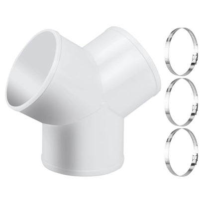 Enenes duct splitter 6-inch 3-way connector with a Y-shaped joint for multi-hose venting