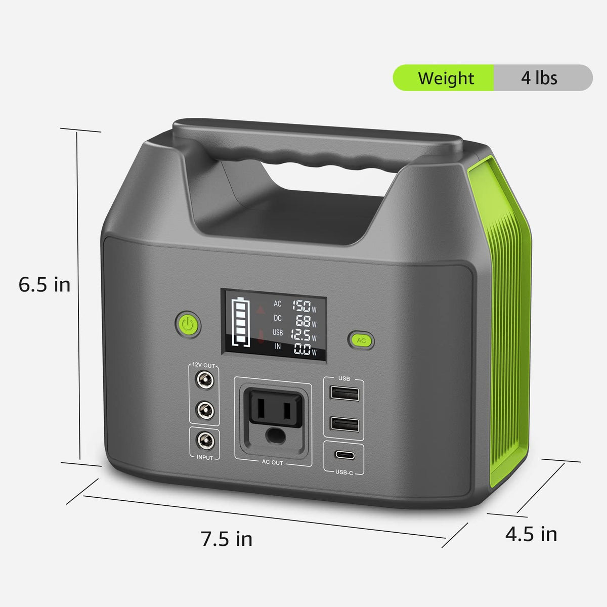 EnginStar 155Wh power station AC outlet powering devices during a camping trip.