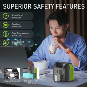 EnginStar 155Wh power station LED light mode provides emergency illumination.