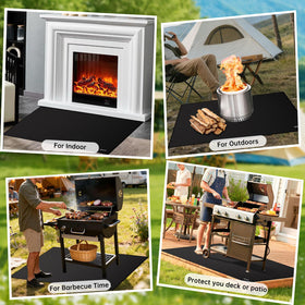 ENGPOW durable 3-layer-defense mat enduring high heat at a backyard setup.