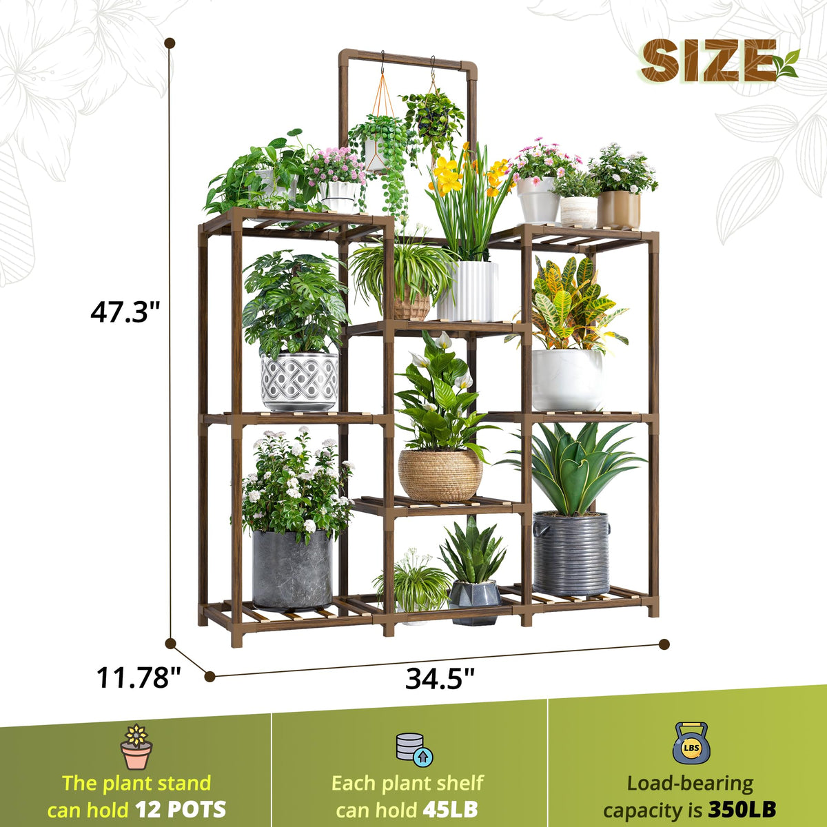 EnHomee carbonized natural wood frame offers durable outdoor-ready construction
