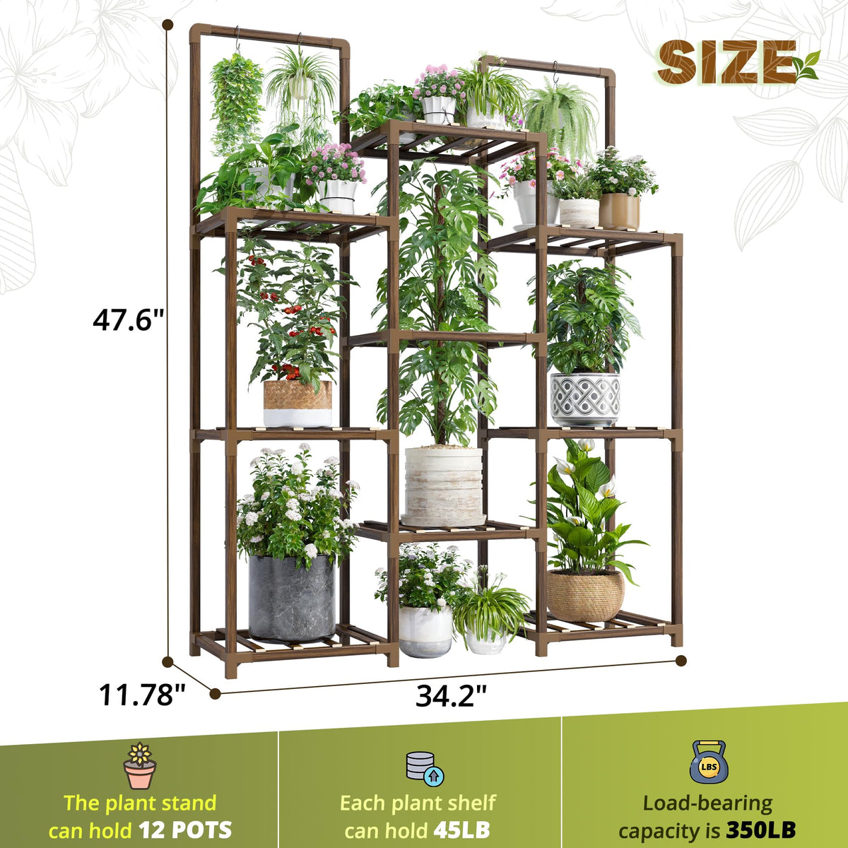 EnHomee plant stand easy DIY assembly with tools and instructions