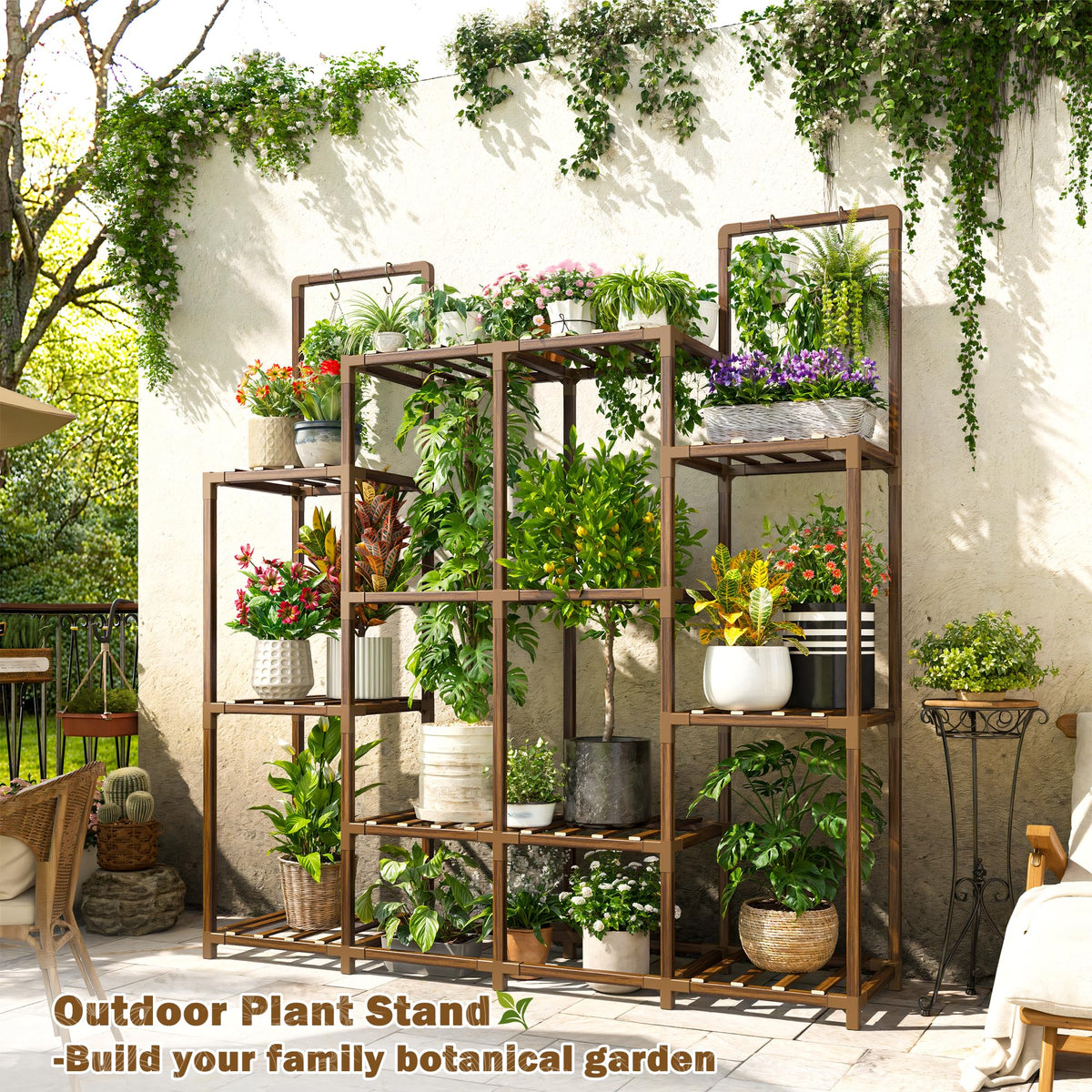 EnHomee plant stand with easy assembly and DIY friendly design.