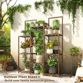 EnHomee plant stand large capacity layout with multiple shelves