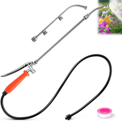Enhon all-metal pump sprayer wand with extended reach for precise garden spraying