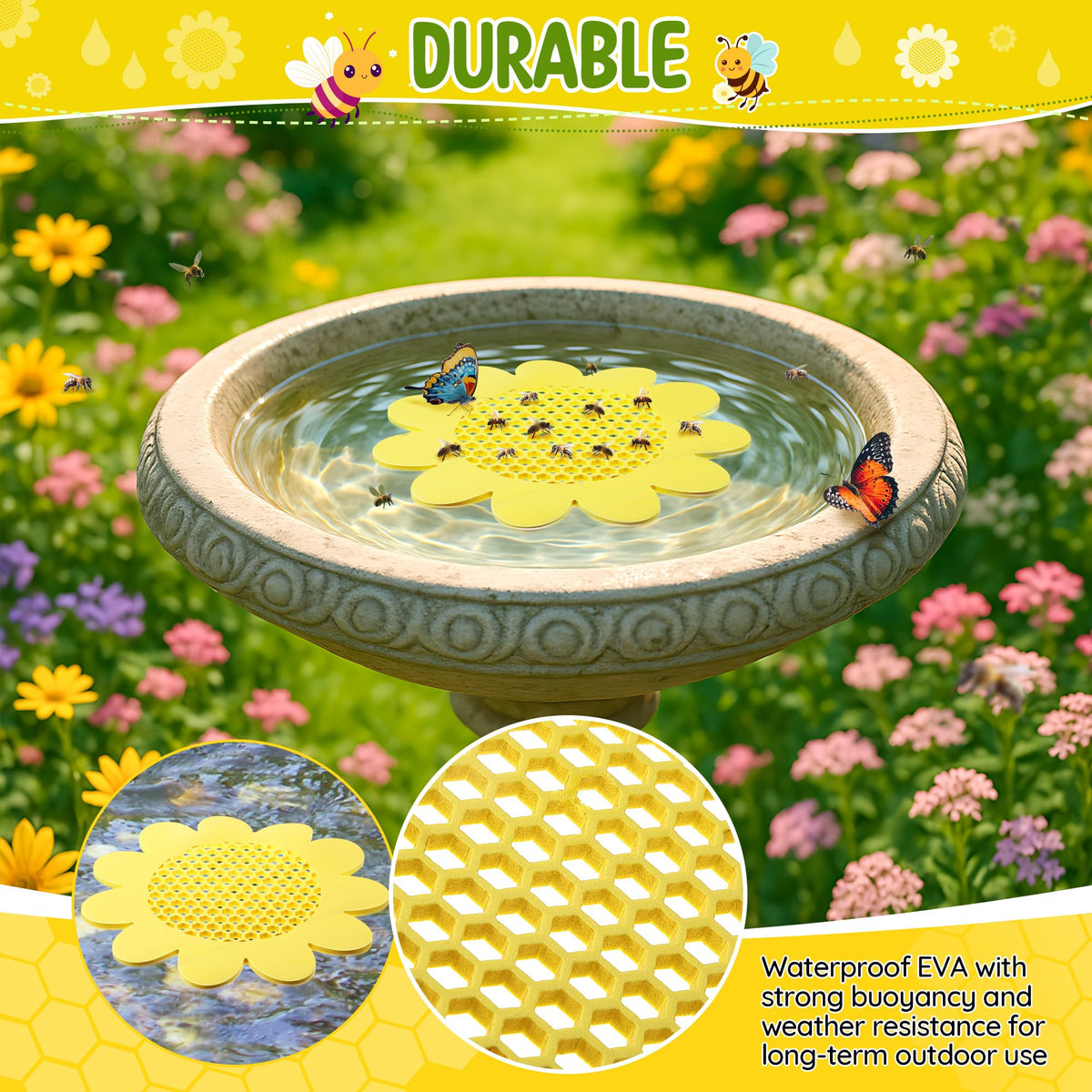Enhon compact-diameter-21-5cm station fits ponds and birdbaths