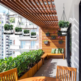 Enhon decorative balcony garden hanger adds style to outdoor or balcony spaces