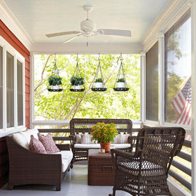 Enhon decorative hanging shelf elevates rooms and balconies