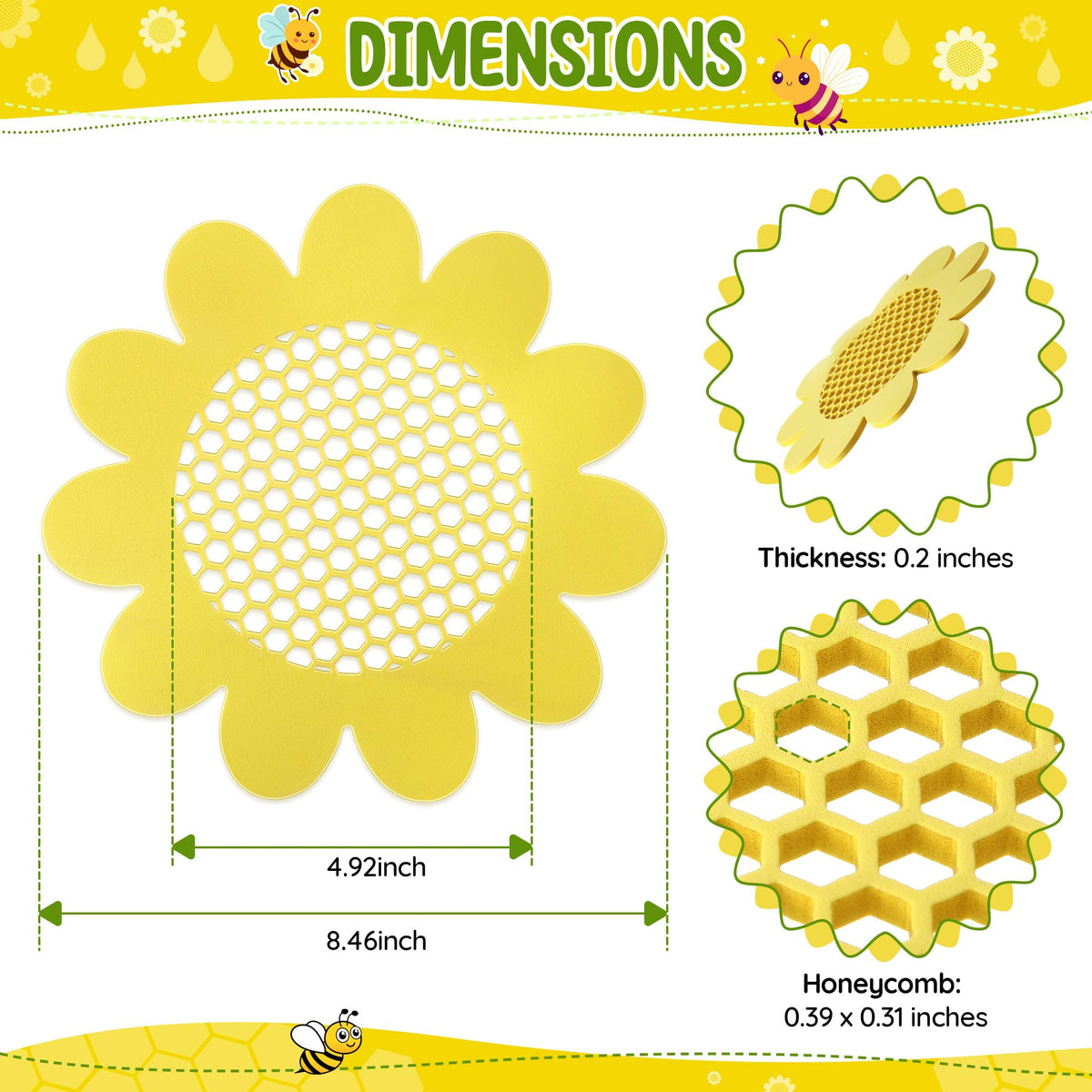 Enhon honeycomb landing surface provides non-slip access for pollinators