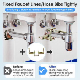 Secure mounting on brick exterior walls for a reliable faucet fit with Enhon kit.