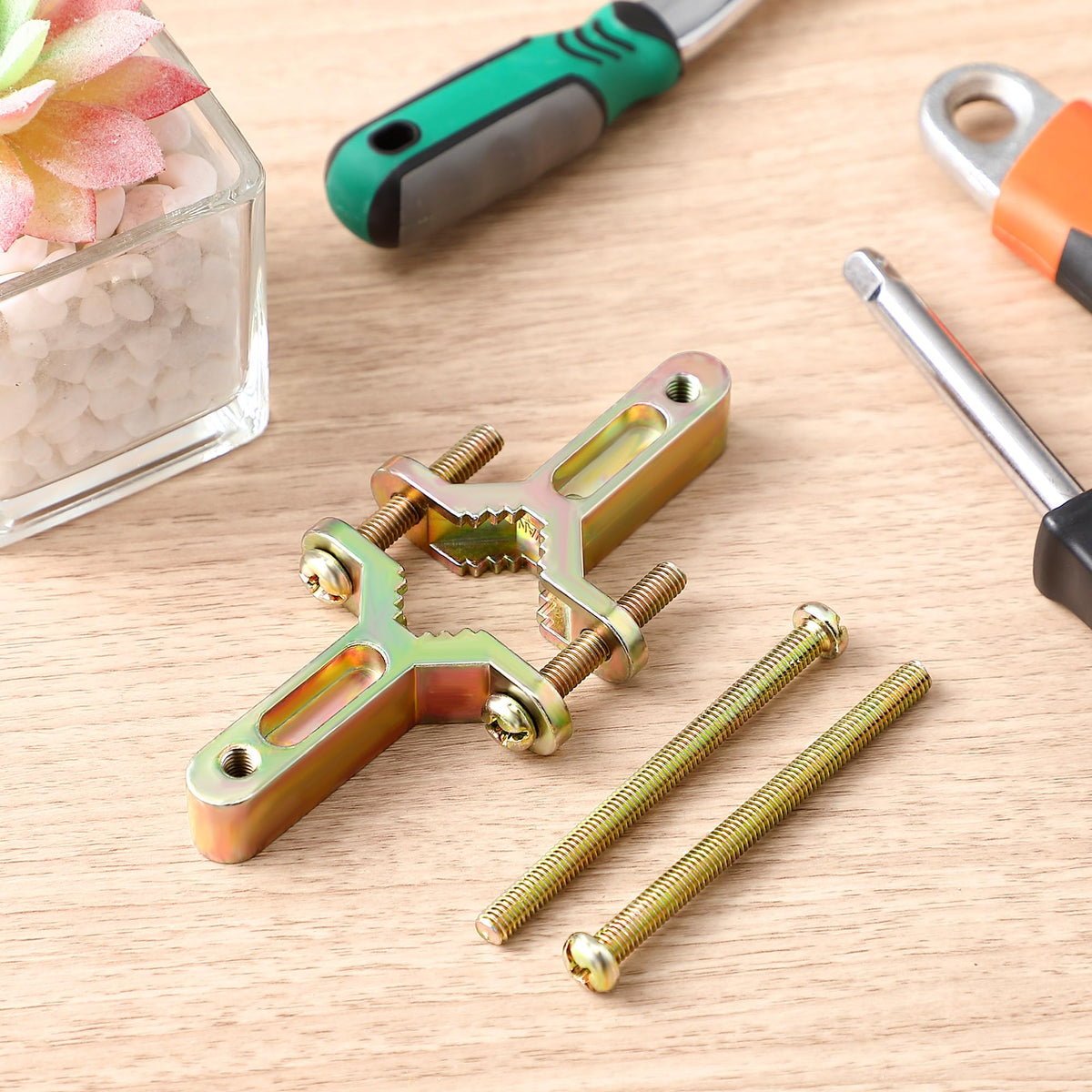 Eliminate wobble and leaks with Enhon outdoor faucet anchoring kit for solid hold.