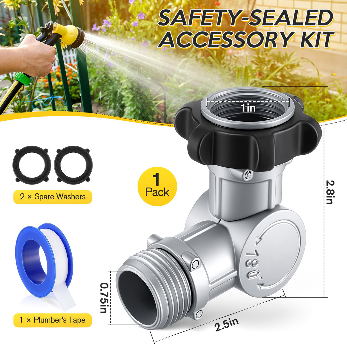 Enhon leak-proof assembly for reliable outdoor watering.