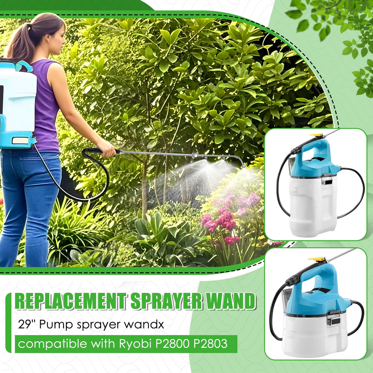 Enhon pump sprayer wand comes with PTFE tape for quick installation