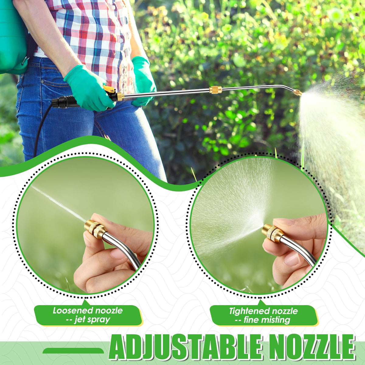 Enhon trigger lock design supports comfortable one handed operation during spraying.