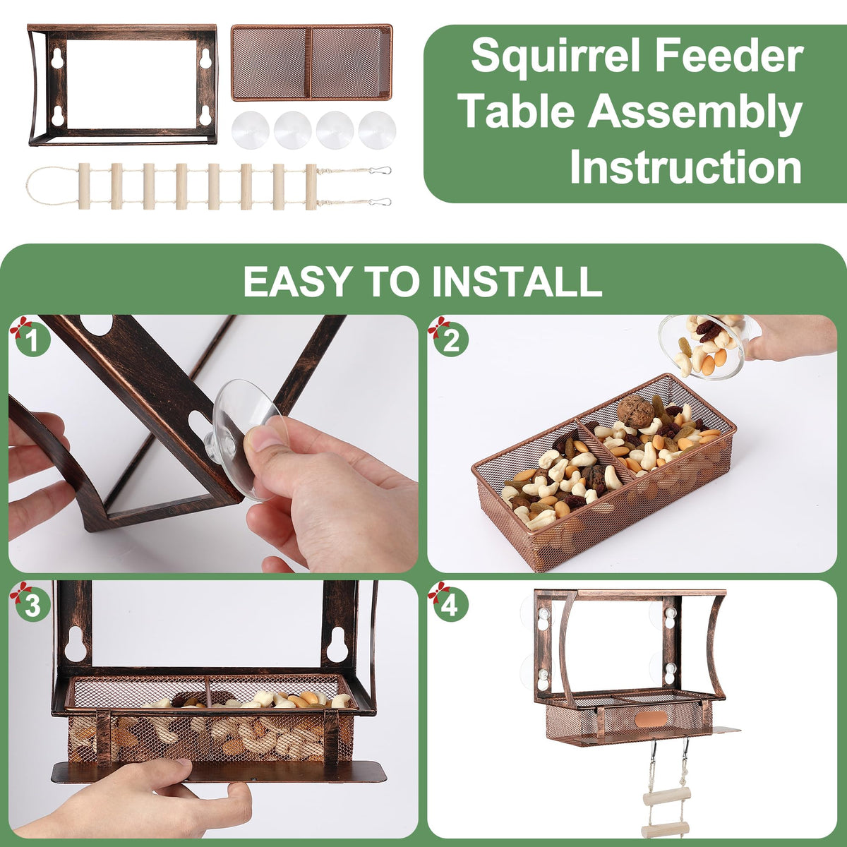 Enhon Window Squirrel Feeder makes a thoughtful gift for wildlife lovers.