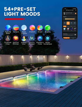 Enhulk LED pool light color-cycle showcases dynamic hues for mood settings