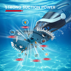 Enhulk PC40 reaching pool walls and steps with powerful suction