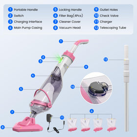 Built-in water sensor prevents idle running by requiring submersion.