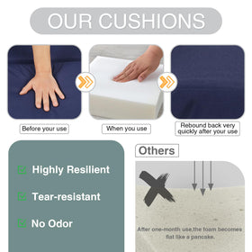 Enipate cushions with 8 ties stay securely attached to your chair.