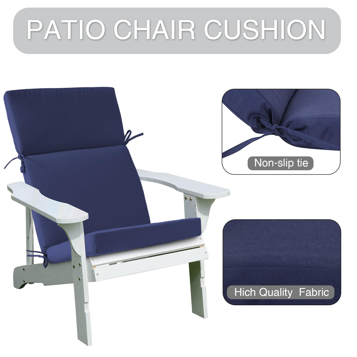 Enipate durable water-resistant cushion designed for all-season outdoor lounging.