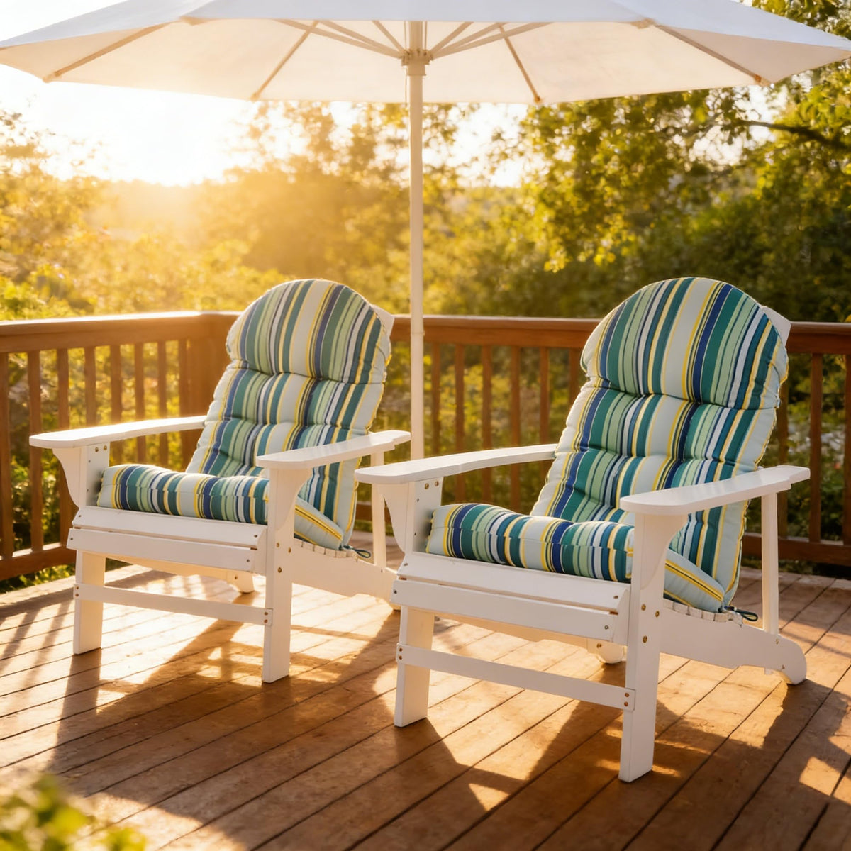 Enipate fabric ties and back band keep cushions secure