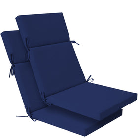 Enipate 2-pack outdoor high-back chair cushions for Adirondack seating, enhancing comfort and style.