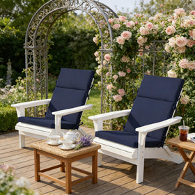 Enipate weather-resistant Adirondack cushions protect color while staying breathable.