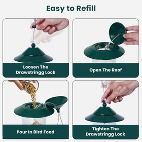 EnjoyCool 2.4lb capacity minimizes refills for busy bird watchers.