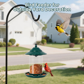 EnjoyCool squirrel-proof lid helps keep seeds secure from nibbling critters.
