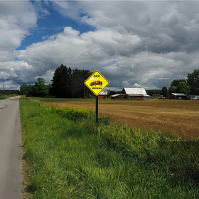 Enjoyist Bee Crossing Sign featuring rounded corners for safer handling and mounting