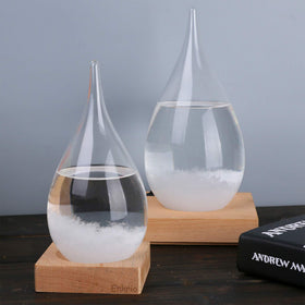 Enkrio storm glass drop-shaped design blends aesthetics with practical weather forecasting.