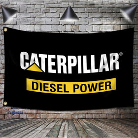 ENMOON Cat Diesel Power flag showcases bright colors on durable polyester for versatile display