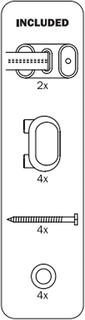 Installed ENO wall hangers ready for hammock use
