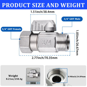 Enoch's Land 304 stainless steel ball valve resists rust for outdoor use.