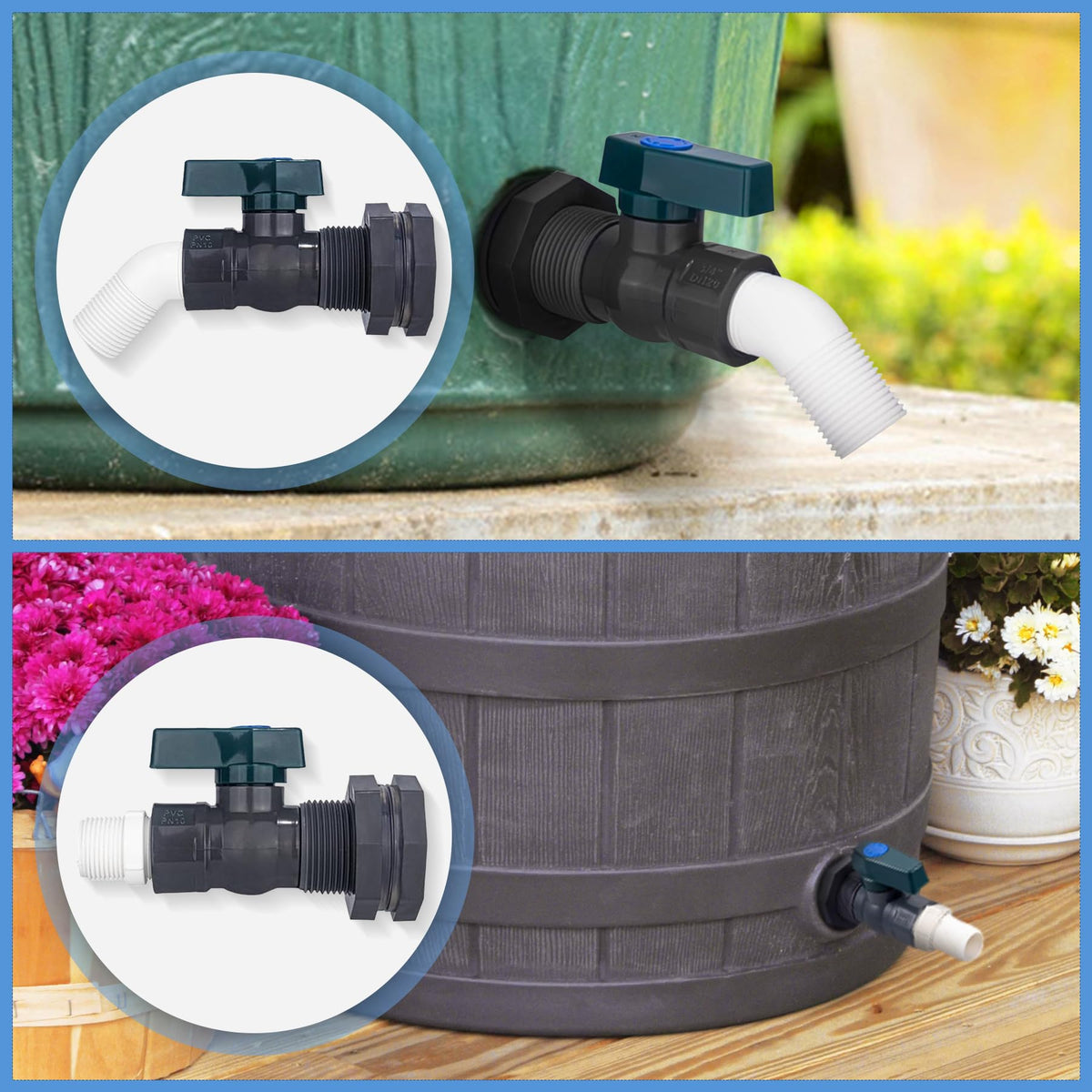 Enoch's Land easy installation steps help you attach to standard fittings quickly.