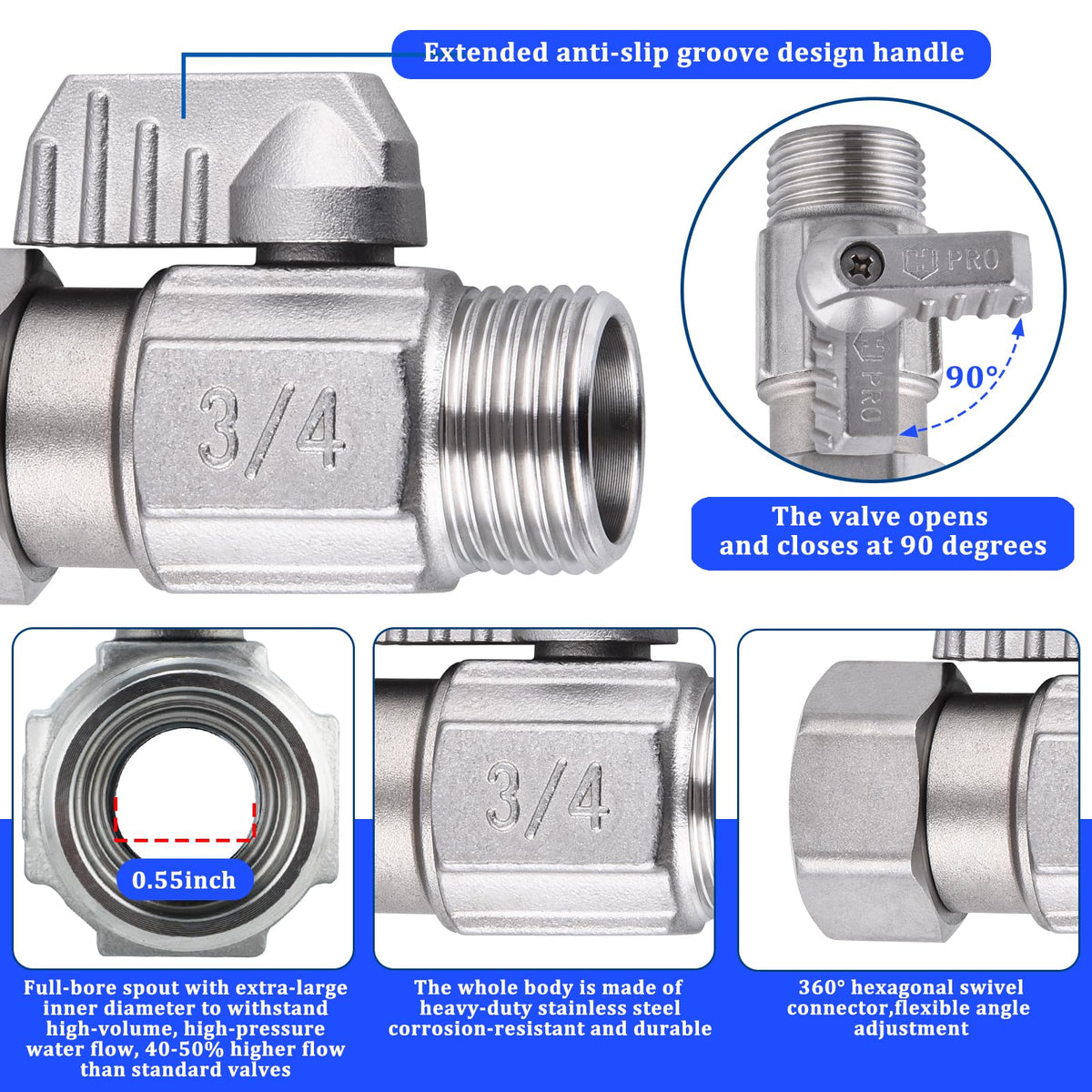 Enoch's Land ergonomic handle design reduces hand fatigue during watering.