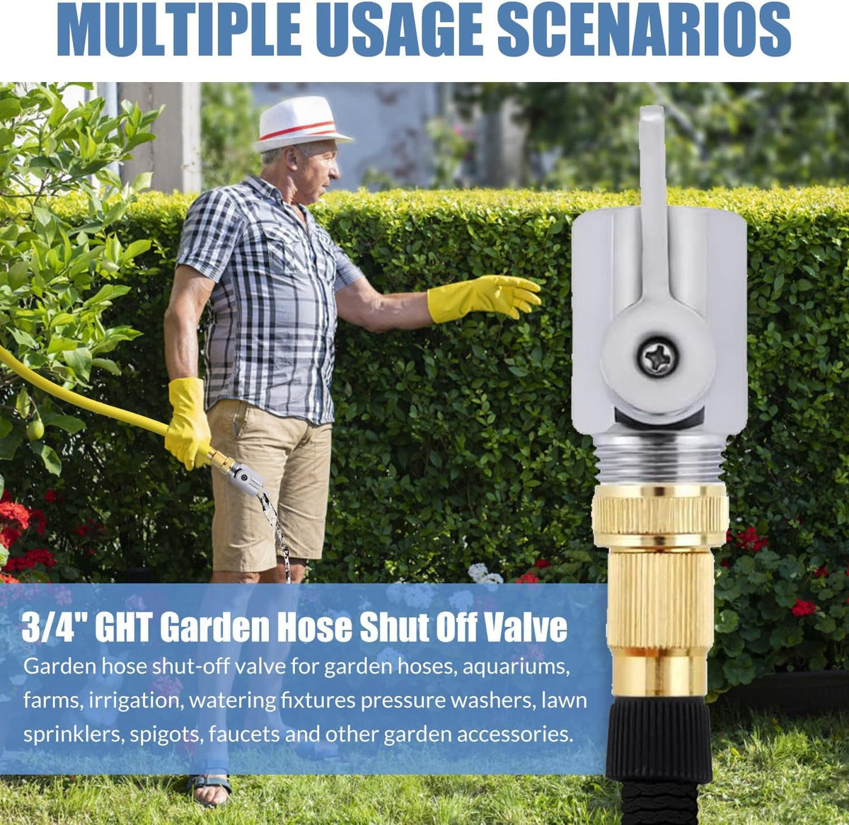 Enoch's Land outdoor scene shows reliable water control during garden chores.
