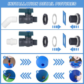 Enoch's Land faucet kit hose connection enables direct garden hose use for irrigation.