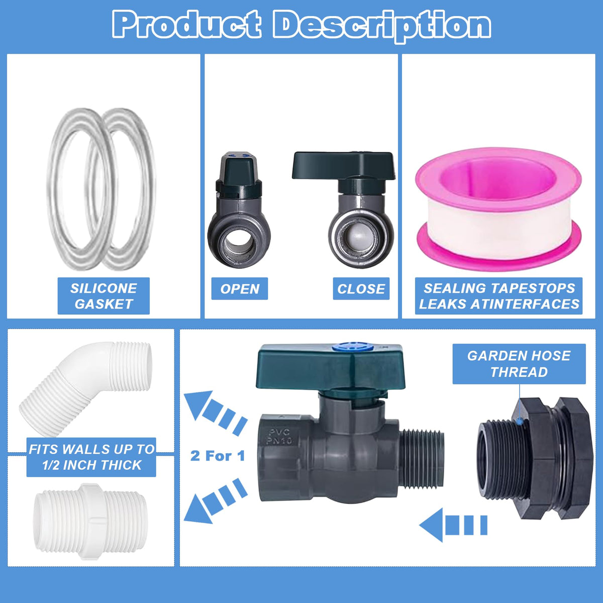 Enoch's Land sealing tape ensures leak-free bulkhead installation.