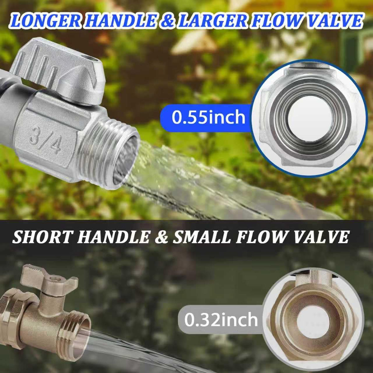 Enoch's Land 360-degree swivel connector aligns hoses easily during installation.