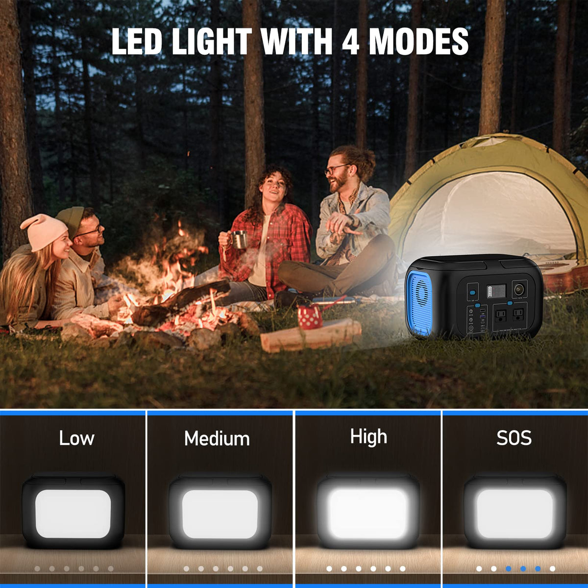 ENOFLO 12V DC outlet powers a compact cooler
