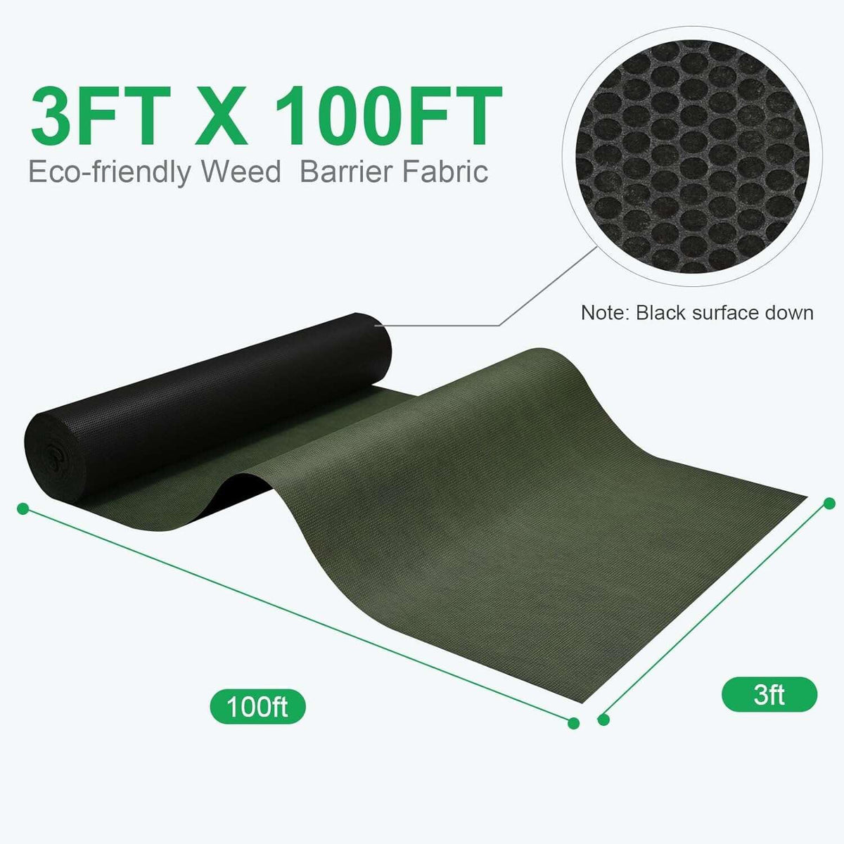 EnonGarden weed barrier landscape fabric along driveway edges reduces weeds and erosion