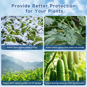 Enrichovo winter frost protection blanket shielding crops from frost and snow.