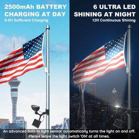 enrybia dusk-to-dawn sensor flag light automatically activates at night