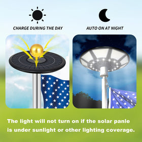 enrybia 6000K white illumination keeps flags highly visible all night long