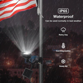 enrybia flagpole light with six LEDs delivers vivid nighttime visibility