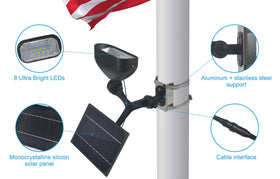 enrybia patriotic flag display at night with reliable solar lighting