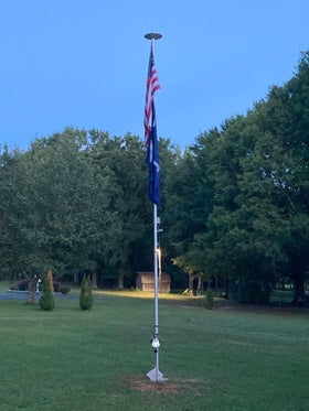 enrybia solar flag pole light delivers 4200 lumens for bright outdoor lighting