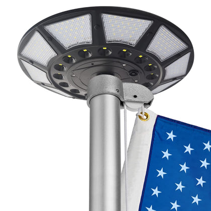 enrybia solar flag pole light shows wide coverage for better flag visibility at night