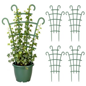 Enterlent 4PCS indoor small trellis stackable setup provides sturdy plant support